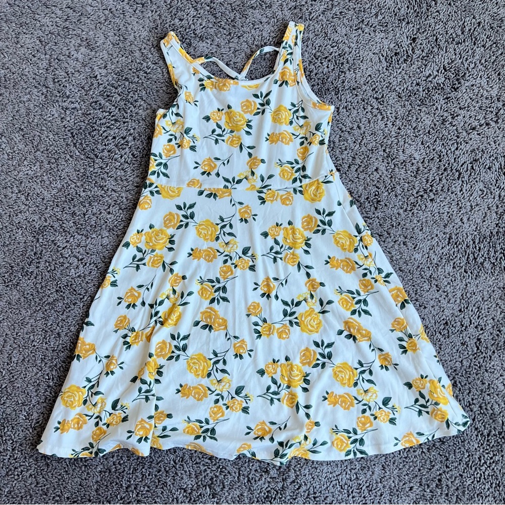 Girls Yellow Floral Dress Size 10 P.S. by Aeropostale